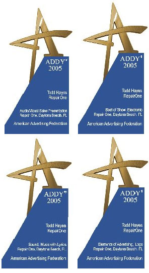 RepairOne® Drives Home Gold at 2005 ADDY Awards Gala